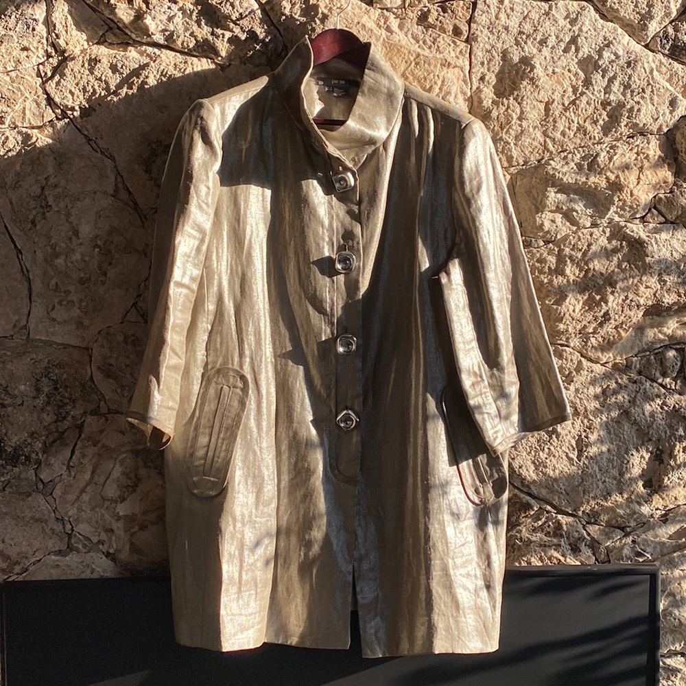 Mod metallic A-line coat - Sz 18